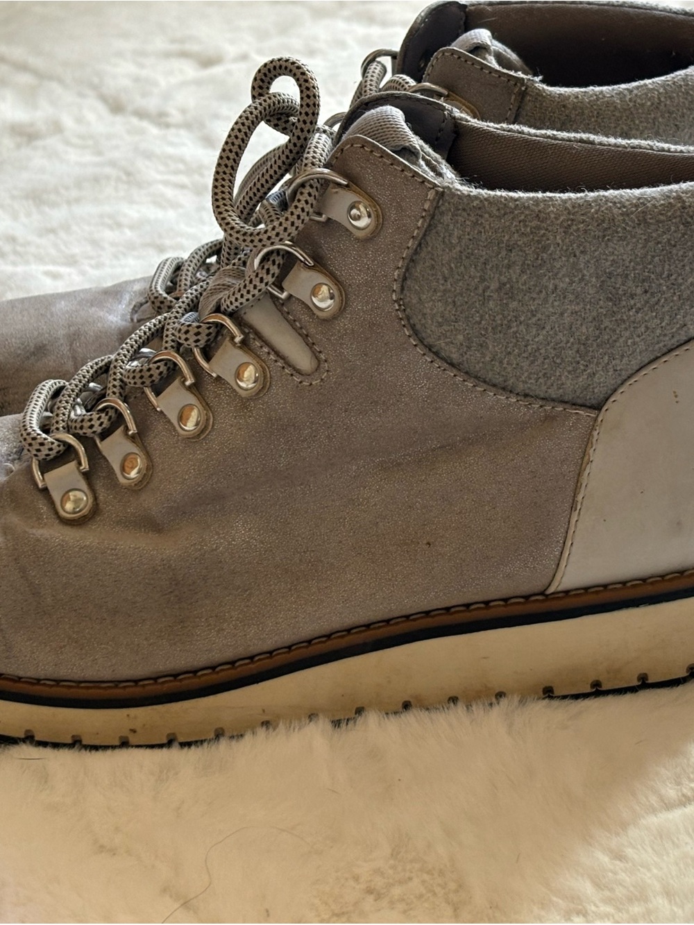 White Mountain Women’s Gray Casual Hiking Boots - Neutral Gray - Picture 4 of 16